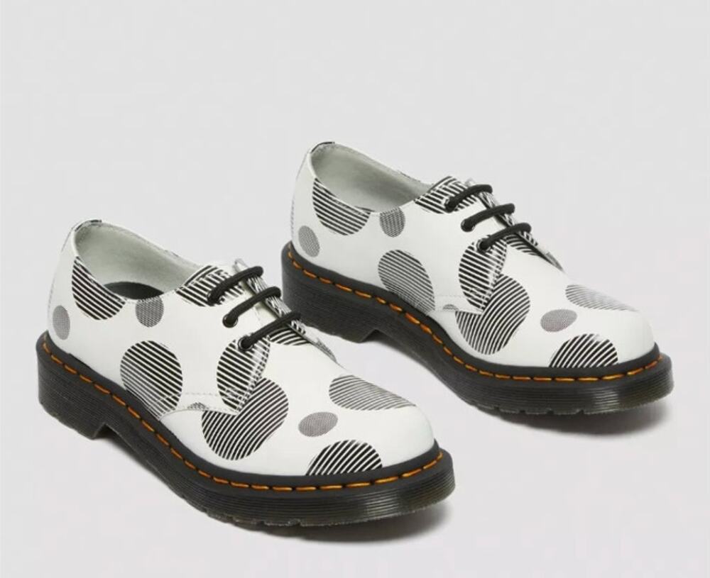 Dr. Martens Docs 1461 Women's Polka Dot Smooth Leather Oxford Shoe 5 Ladies NWOB
